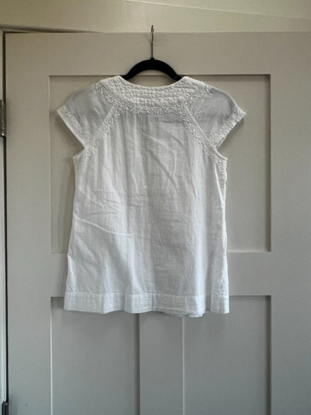 Roller Rabbit Faith Top-Embroidered White Cotton Top Size XS - Picture 3 of 8